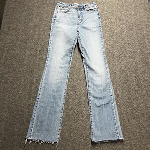 Zara Light Blue Straight Leg Jeans